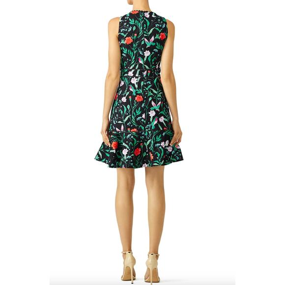 Kate Spade Jardin Tile Jacquard Dress Floral Fit & Flare Sleeveless Size 8 - Picture 2 of 8